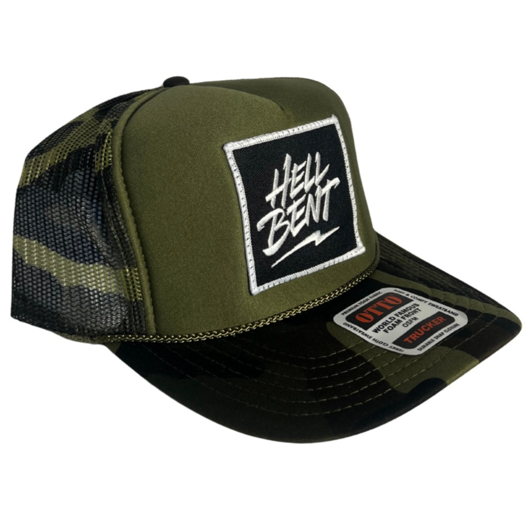 HellBent Patchwork SnapBack hat gold camo gray