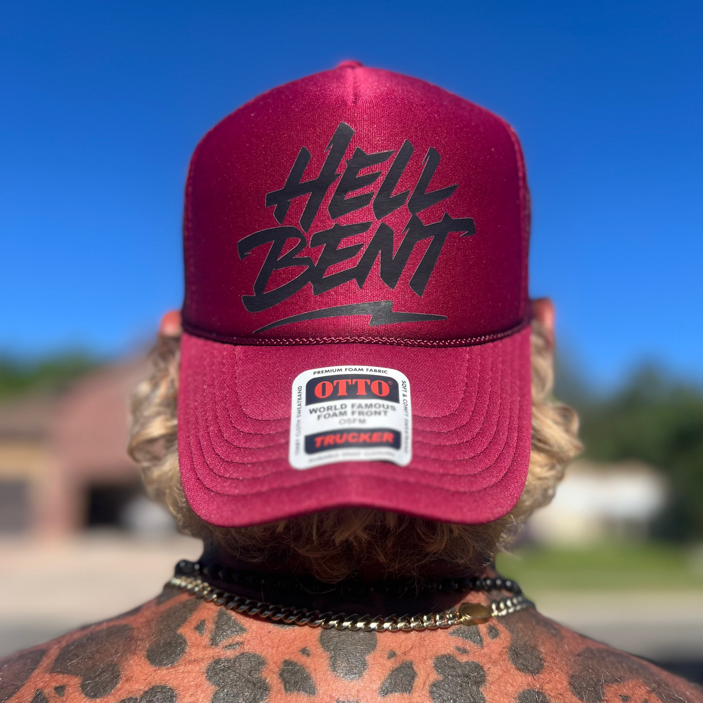 HellBent SnapBack hat beige camo gray burgundy orange camo
