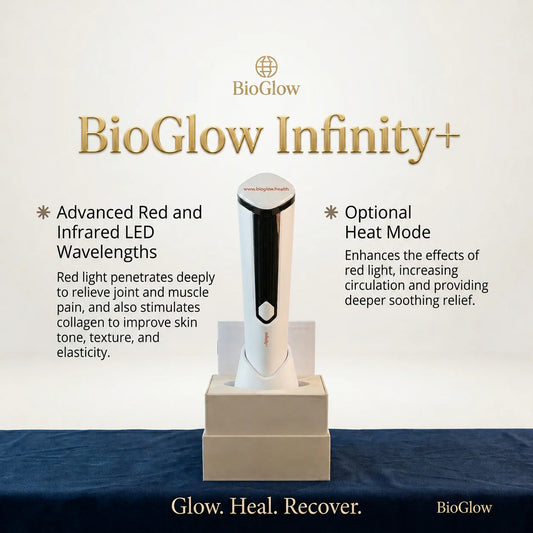 BioGlow Infinity+ Red Light Therapy Device with Infrared & Heat Mode