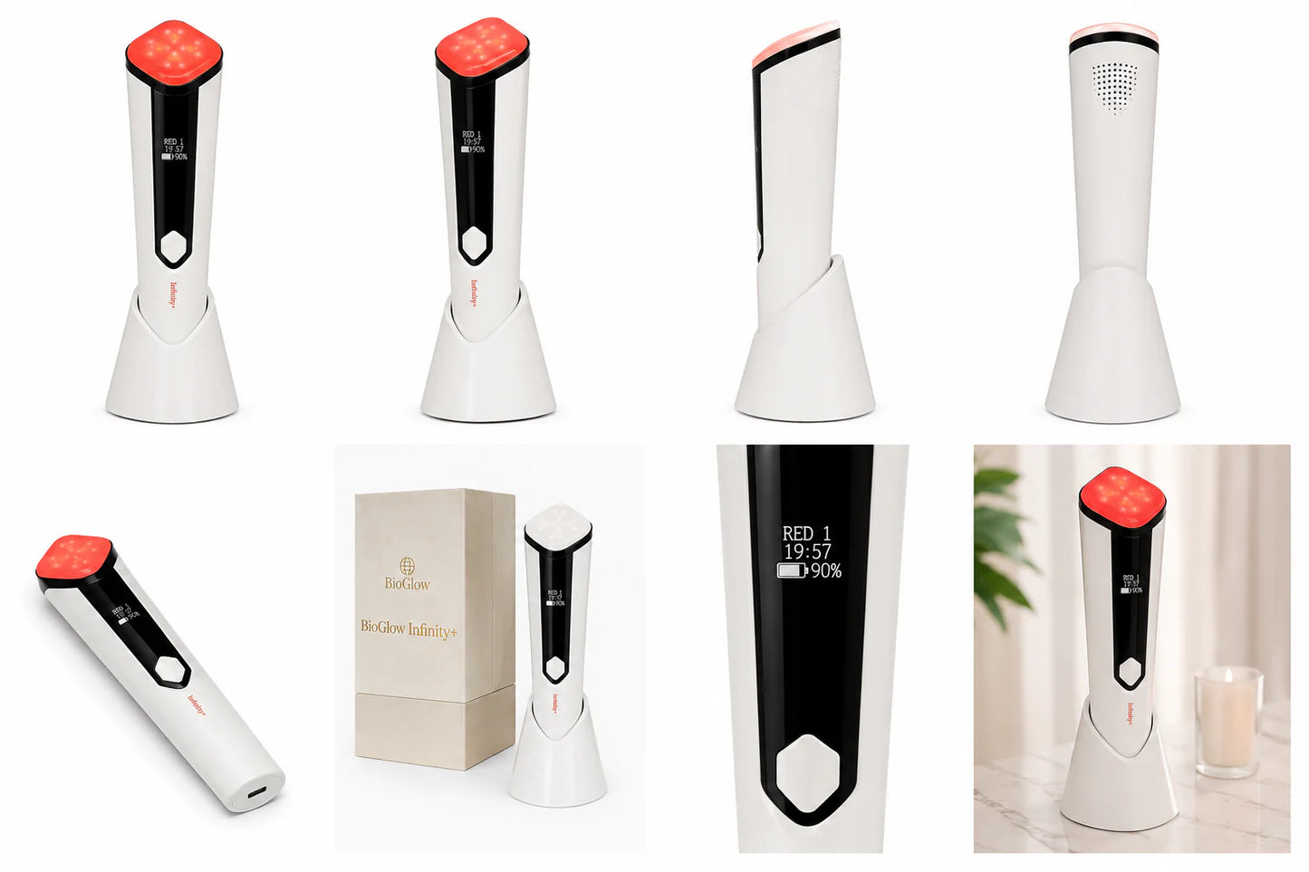BioGlow Infinity+ Red Light Therapy Device with Infrared & Heat Mode